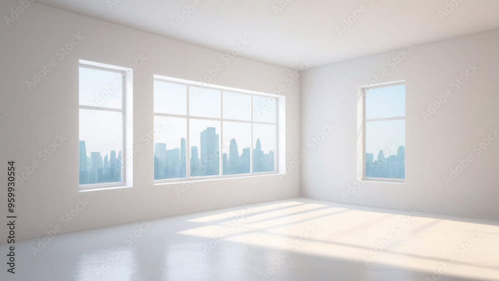 Fototapeta premium empty room with window