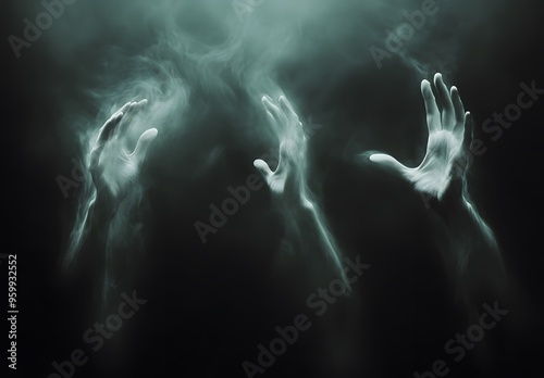 Horror smoke effect hands