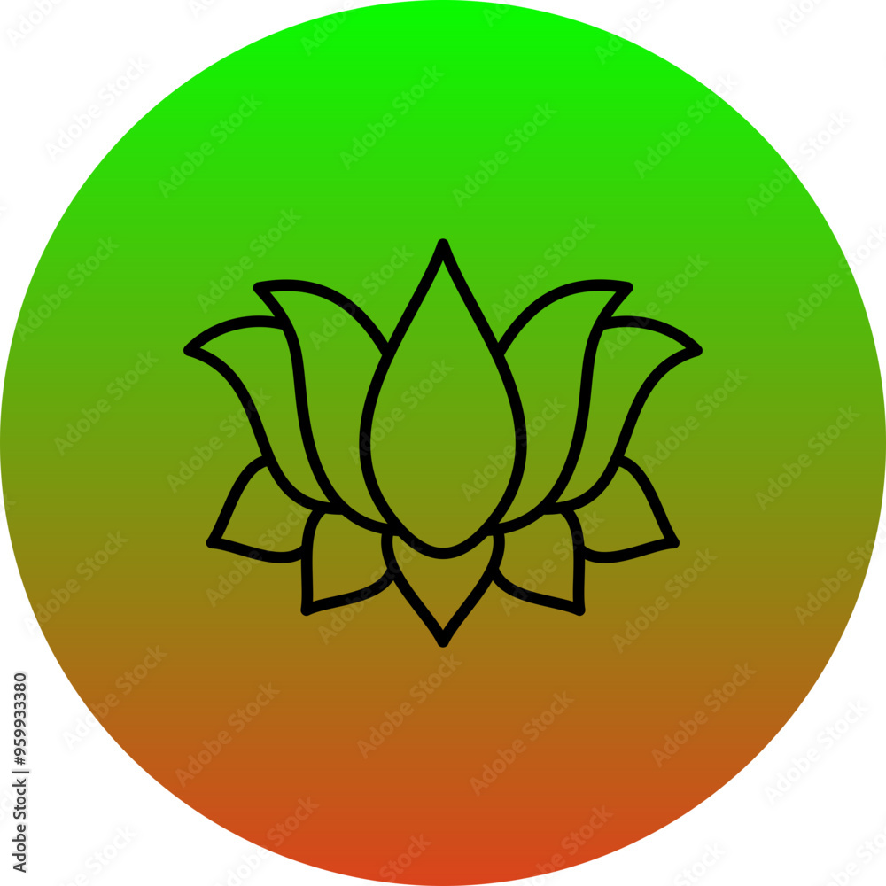Obraz premium Lotus Flower Icon