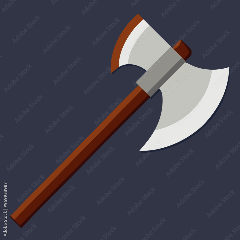 steel axe vector illustration medieval weapon steel axe vector illustration medieval weapon