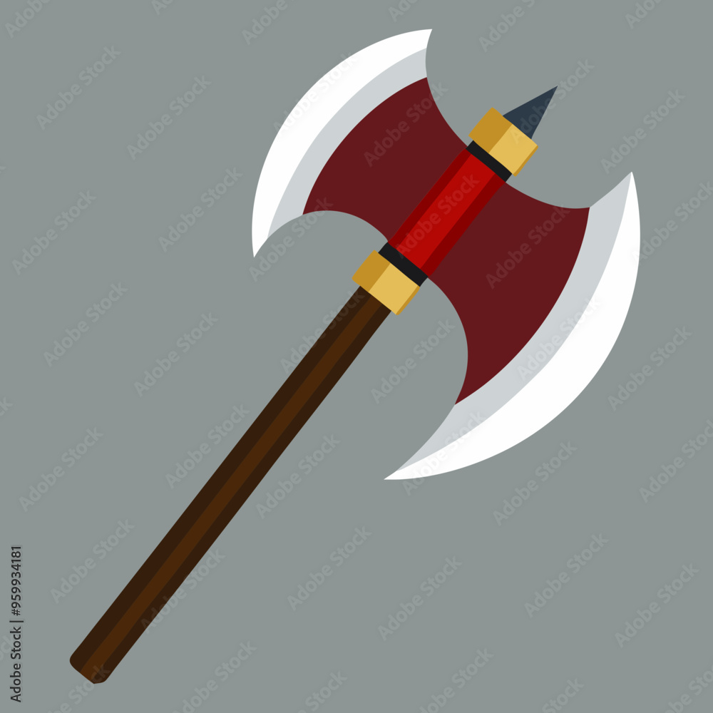 steel axe vector illustration medieval weapon steel axe vector illustration medieval weapon