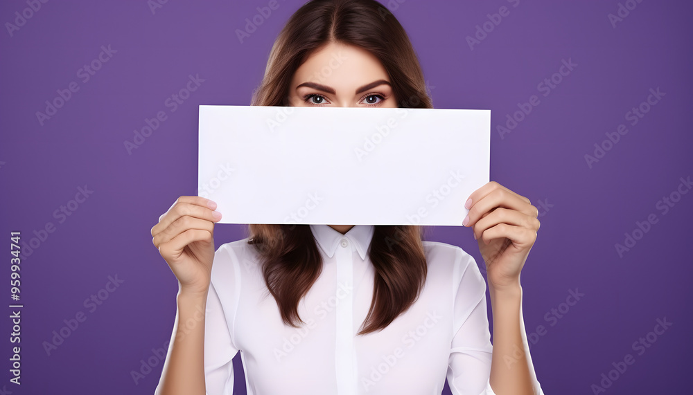 Businesswoman with sheet of paper Businesswoman with sheet of paper