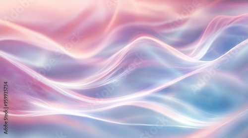 Waves of light creating a soft, glowing background, calm waves, luminescent peace