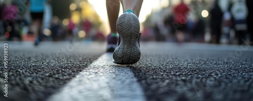 Person at the start of a marathon, symbolizing the beginning of a new journey