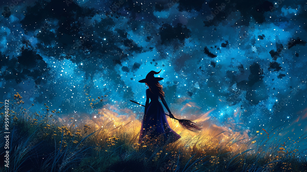 The witch went for a walk at night The witch went for a walk at night