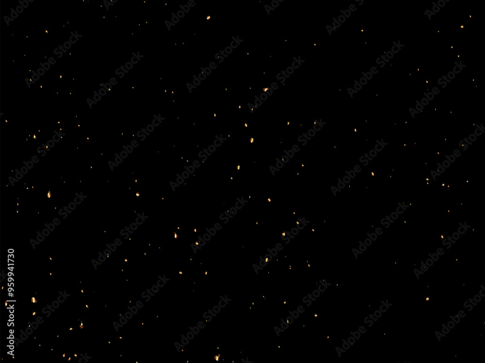 Fototapeta premium Abstract glow shimmer dust gold glitter vector illustration background. Vector gold glitter abstract golden dots dust. Template for design presentation, flyer, card, web page. Vector
