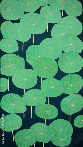 Green lily pads pattern