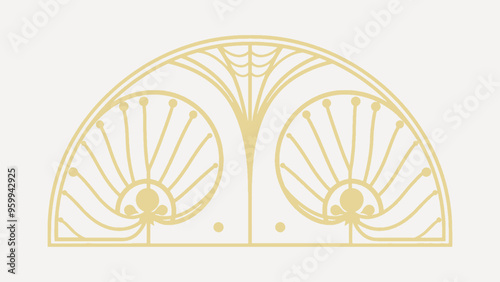 Elegant art deco fan design
