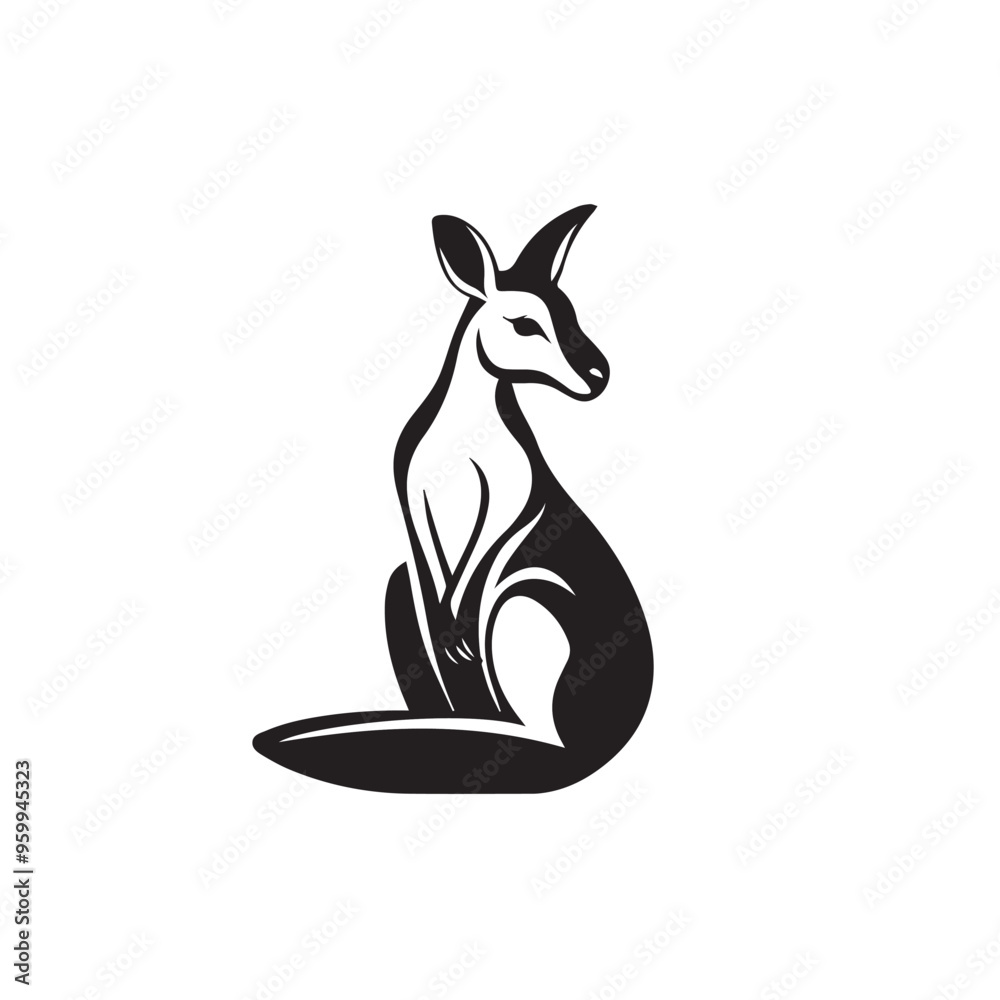 Kangaroo in cartoon, doodle style . Image for t-shirt, web, mobile apps and ui. Isolated 2d vector illustration in logo, icon, sketch style, Eps 10, black and white. AI Generative Kangaroo in cartoon, doodle style . Image for t-shirt, web, mobile apps and ui. Isolated 2d vector illustration in logo, icon, sketch style, Eps 10, black and white. AI Generative