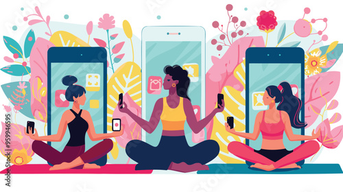 Digital Detox Challenge: Women Engaging in Yoga and Fitness Away from Smartphones and Social Media