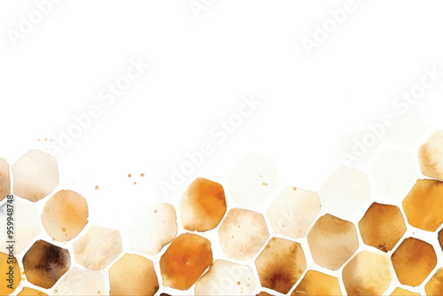 Abstract honeycomb watercolor pattern