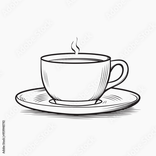 Minimalist coffee cup illustration