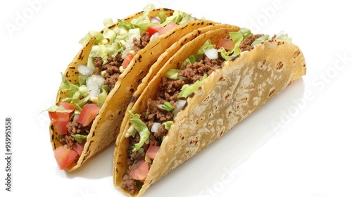 realistic tacos illustration on a white background