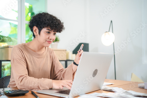 Modern Businesswoman Workin...