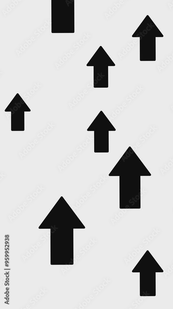 Business growth concept animation of arrows going up, vertical video 4k Business growth concept animation of arrows going up, vertical video 4k