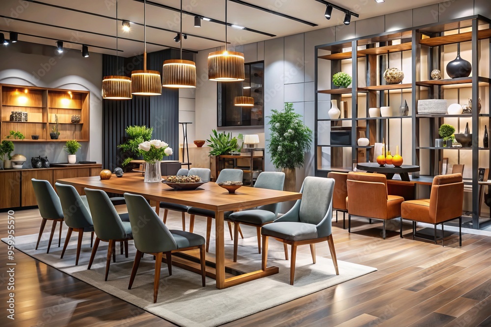 Sophisticated dining settings await at our modern furniture store, featuring sleek tables, stylish chairs, and elegant Sophisticated dining settings await at our modern furniture store, featuring sleek tables, stylish chairs, and elegant