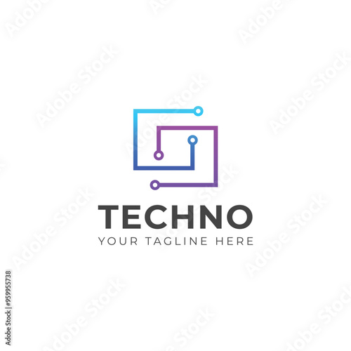 Wallpaper Mural Creative Technology logo design template Torontodigital.ca