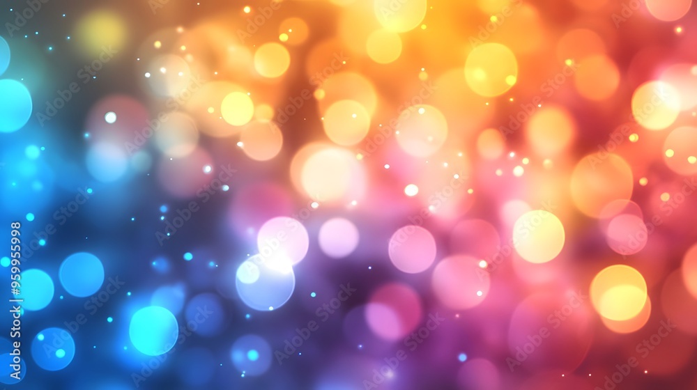 Obraz premium Abstract Colorful Bokeh Background with Blurred Lights