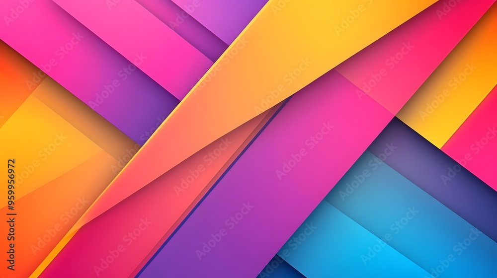 Fototapeta premium Abstract Geometric Background with Vibrant Colors