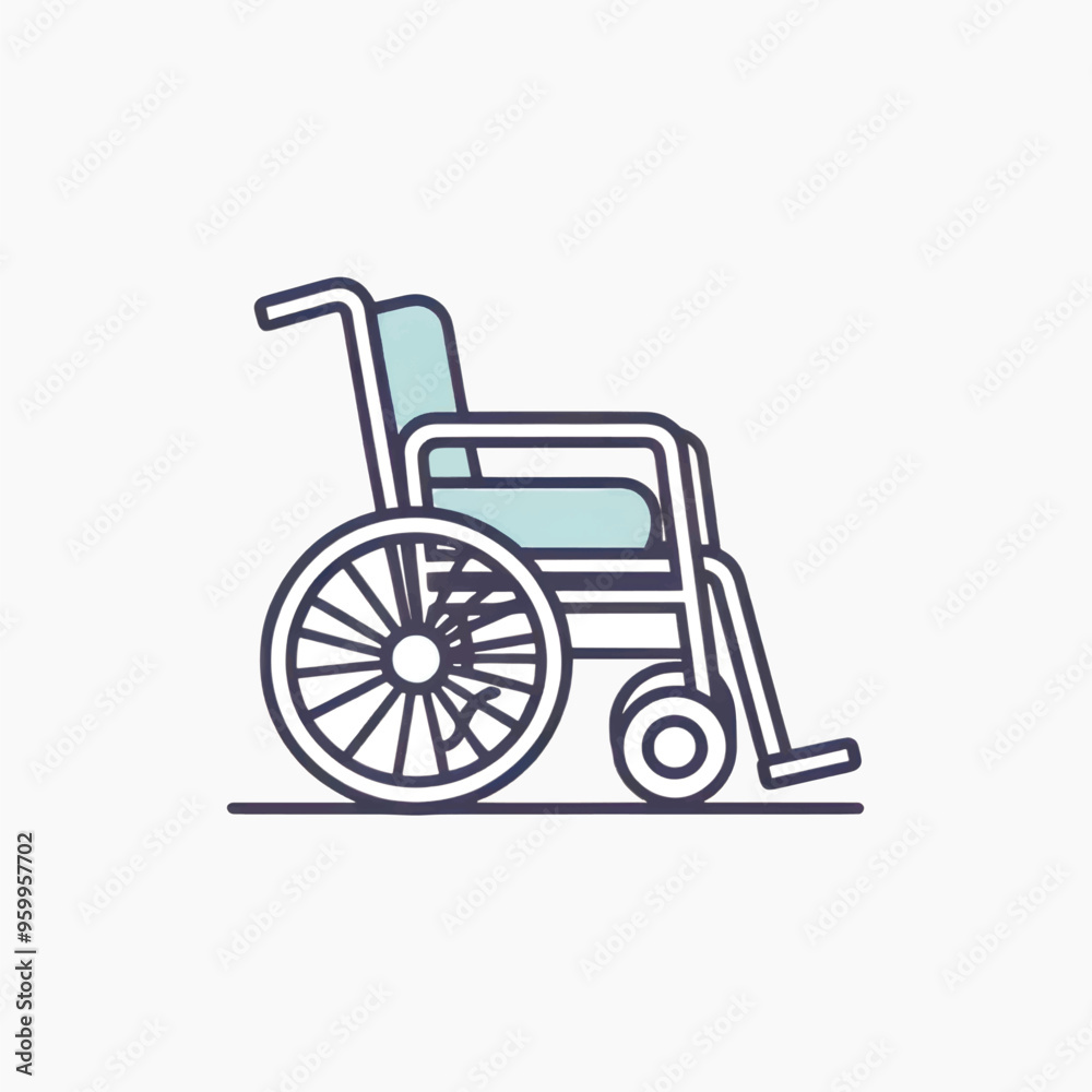 Simple wheelchair vector illustration Simple wheelchair vector illustration