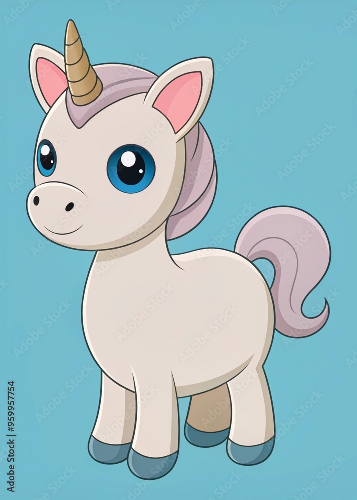 Naklejka premium kid minimalistic unicorn