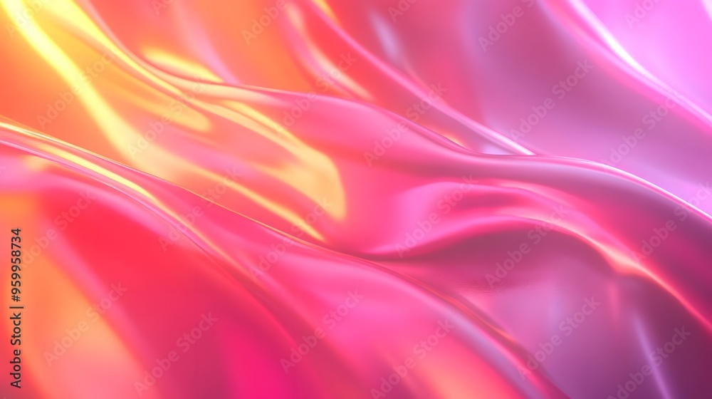 Obraz premium Abstract Pink and Yellow Fluid Gradient Background