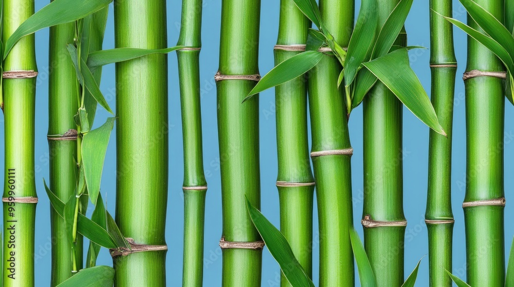 The lush green bamboo stems are densely arranged, creating a serene, abstract backdrop perfect for various design purposes or as a calming wallpaper SEAMLESS PATTERN The lush green bamboo stems are densely arranged, creating a serene, abstract backdrop perfect for various design purposes or as a calming wallpaper SEAMLESS PATTERN