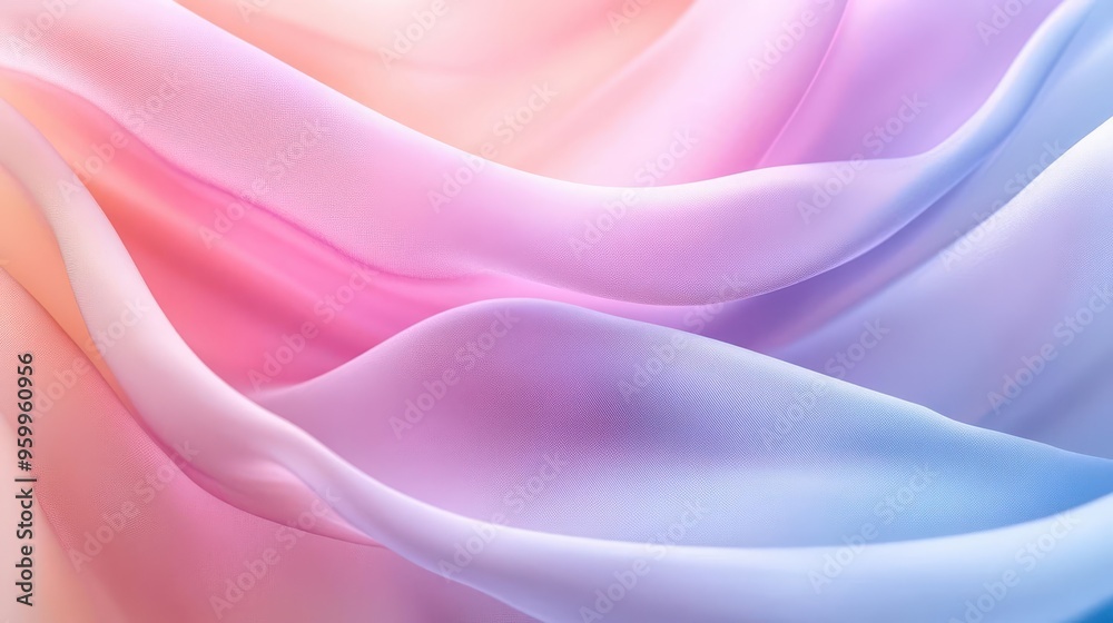 Curved pastel fabric layers, smooth and soft, abstract background Curved pastel fabric layers, smooth and soft, abstract background