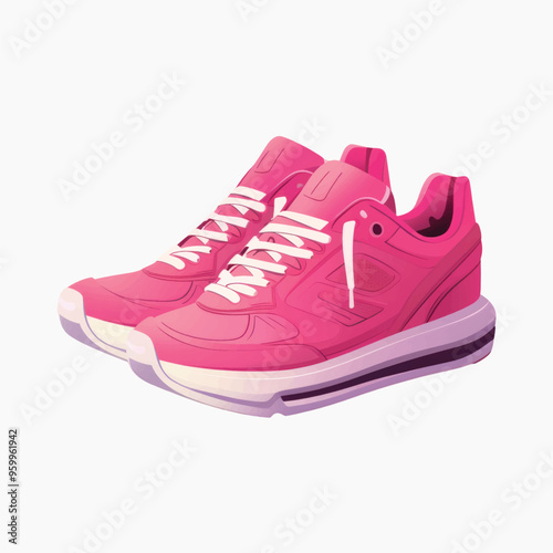 Stylish pink athletic sneakers