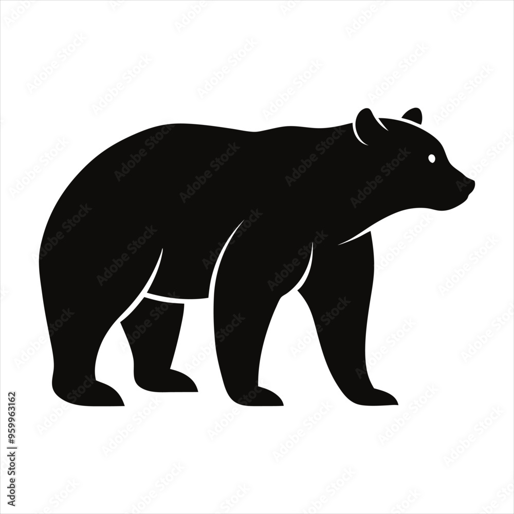 Fototapeta premium bear silhouette vector