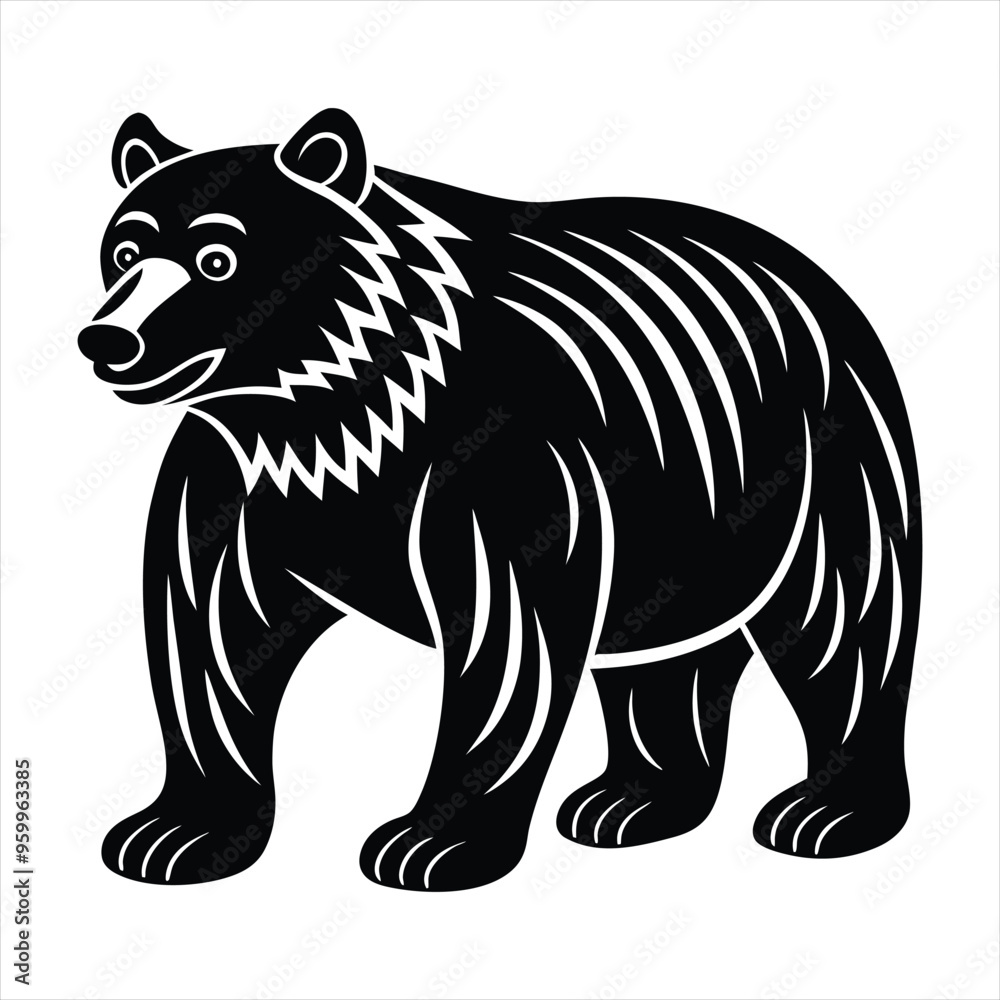 Fototapeta premium bear silhouette vector