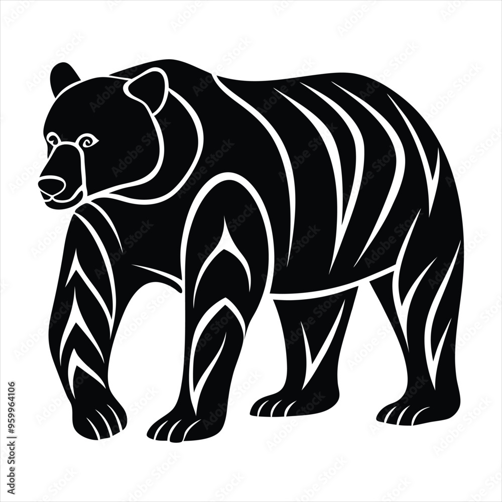 Fototapeta premium bear silhouette vector