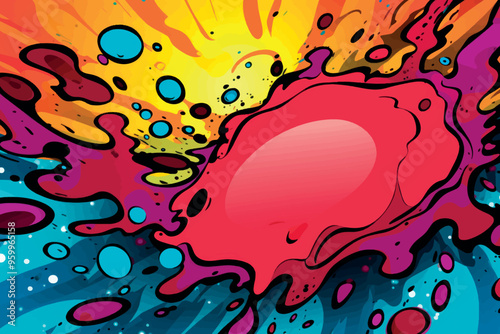Vibrant abstract splash art