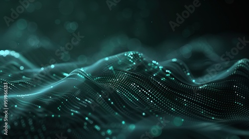 Wave dots and lines . Abstract background