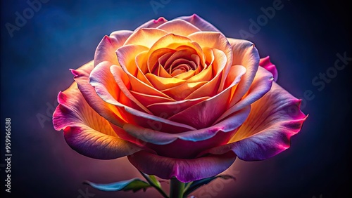 Delicate petals of a freshly bloomed rose softly illuminated by warm sunlight, showcasing intricate details and vibrant colors in stunning high-contrast clarity.