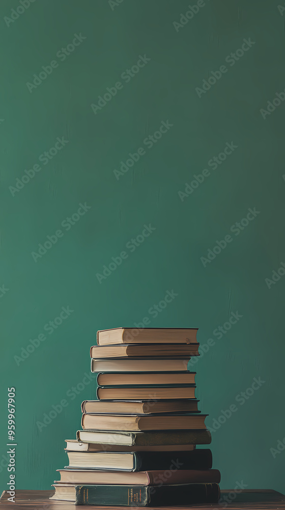 Stacked books showcasing minimalist wisdom and culture Stacked books showcasing minimalist wisdom and culture