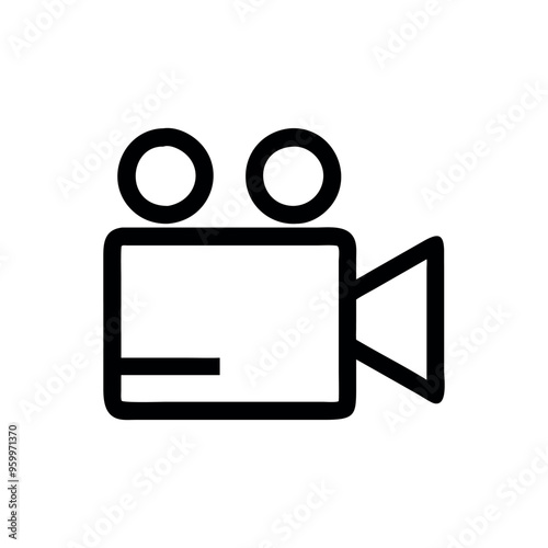 Video Camera simple Outline lcon, logo 