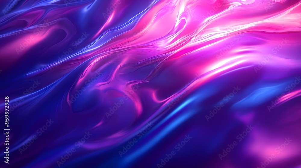 Obraz premium Abstract Swirling Purple and Blue Liquid Background