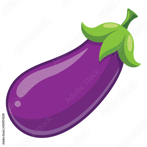 Eggplant vector illustration isolated in white background