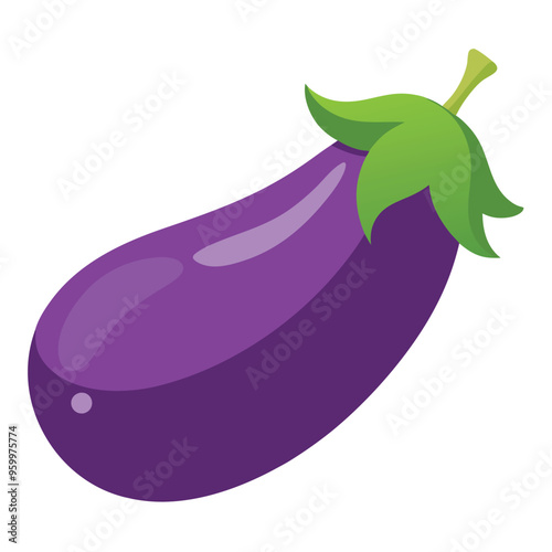 Eggplant vector illustration isolated in white background