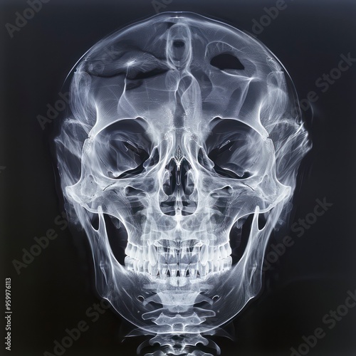  radio graphic x-ray of a human skull