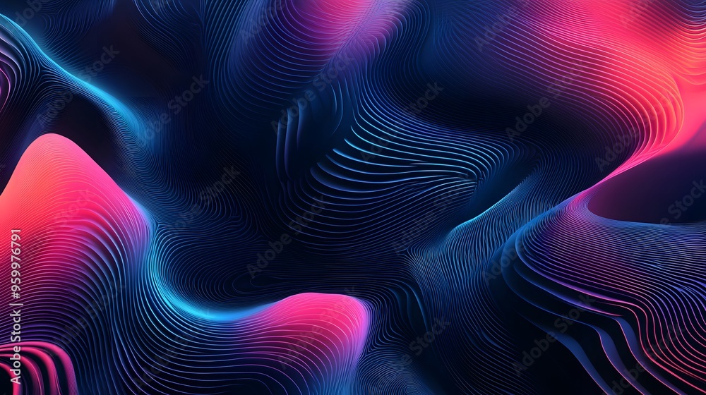 Abstract Neon Wave Background Abstract Neon Wave Background