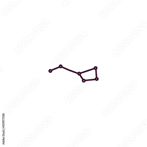 big dipper outline icon. Linear vector from astronomy concept. Thin line big dipper icon isolated on white background