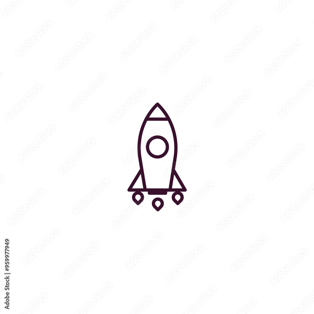 liftoff outline icon. Linear vector from astronomy concept. Thin line liftoff icon isolated on white background liftoff outline icon. Linear vector from astronomy concept. Thin line liftoff icon isolated on white background