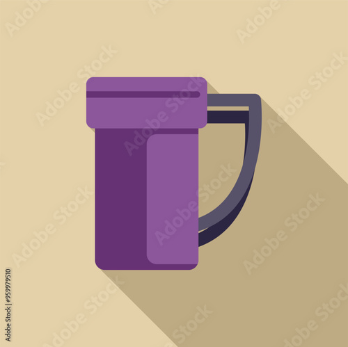 Purple thermos flask ideal for outdoor activities, keeping your beverages at the perfect temperature
