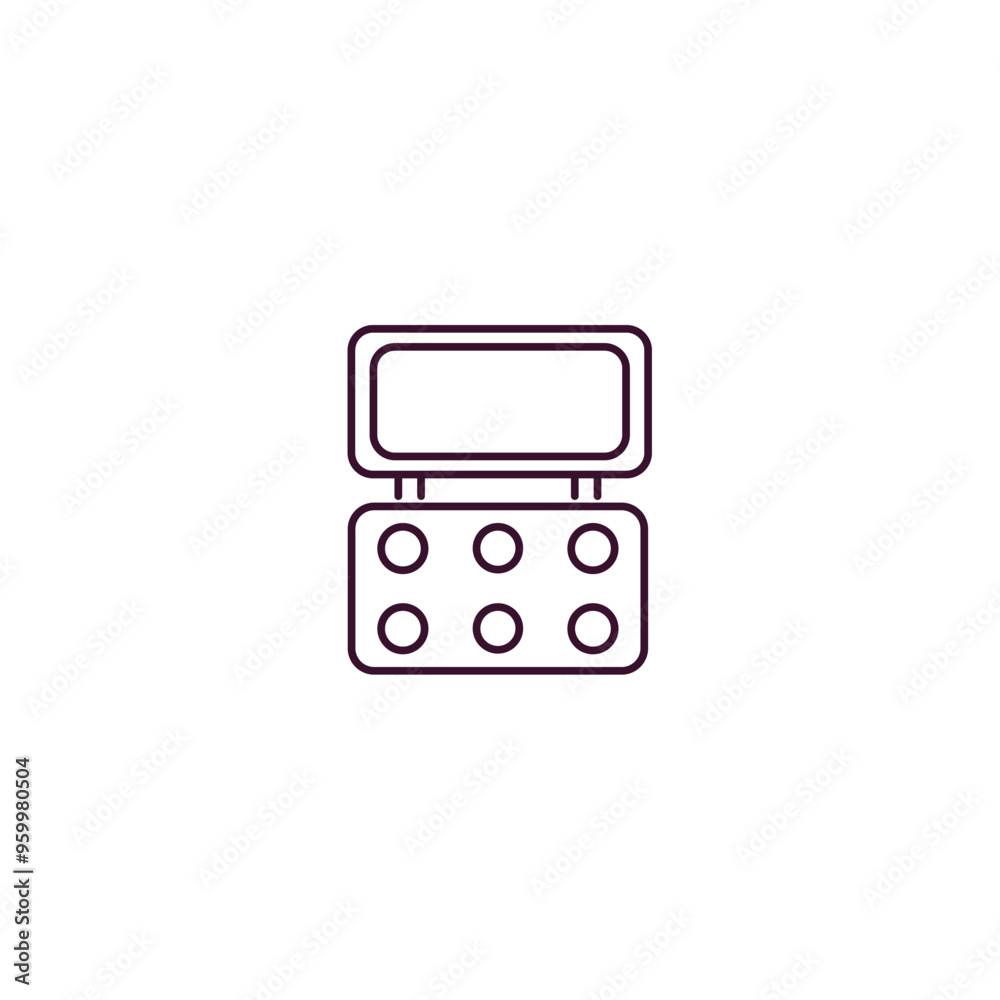 eye shadow outline icon. Linear vector from beauty concept. Thin line eye shadow icon isolated on white background eye shadow outline icon. Linear vector from beauty concept. Thin line eye shadow icon isolated on white background