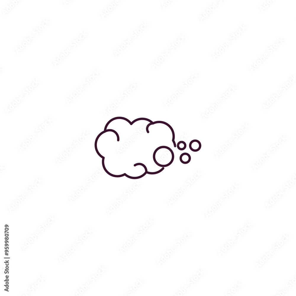 foam outline icon. Linear vector from beauty concept. Thin line foam icon isolated on white background foam outline icon. Linear vector from beauty concept. Thin line foam icon isolated on white background