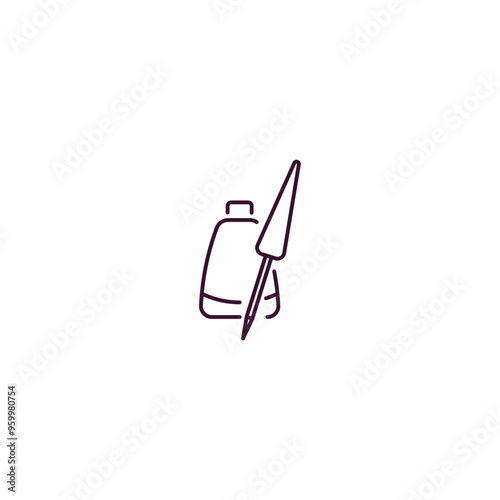 eyeliner outline icon. Linear vector from beauty concept. Thin line eyeliner icon isolated on white background