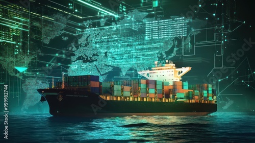 Cargo Ship and Global Network