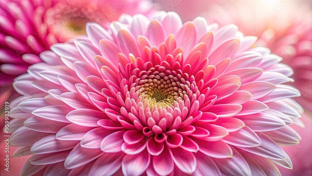 Fototapeta premium Close-up shot of a pink flower with blurred petals in the center